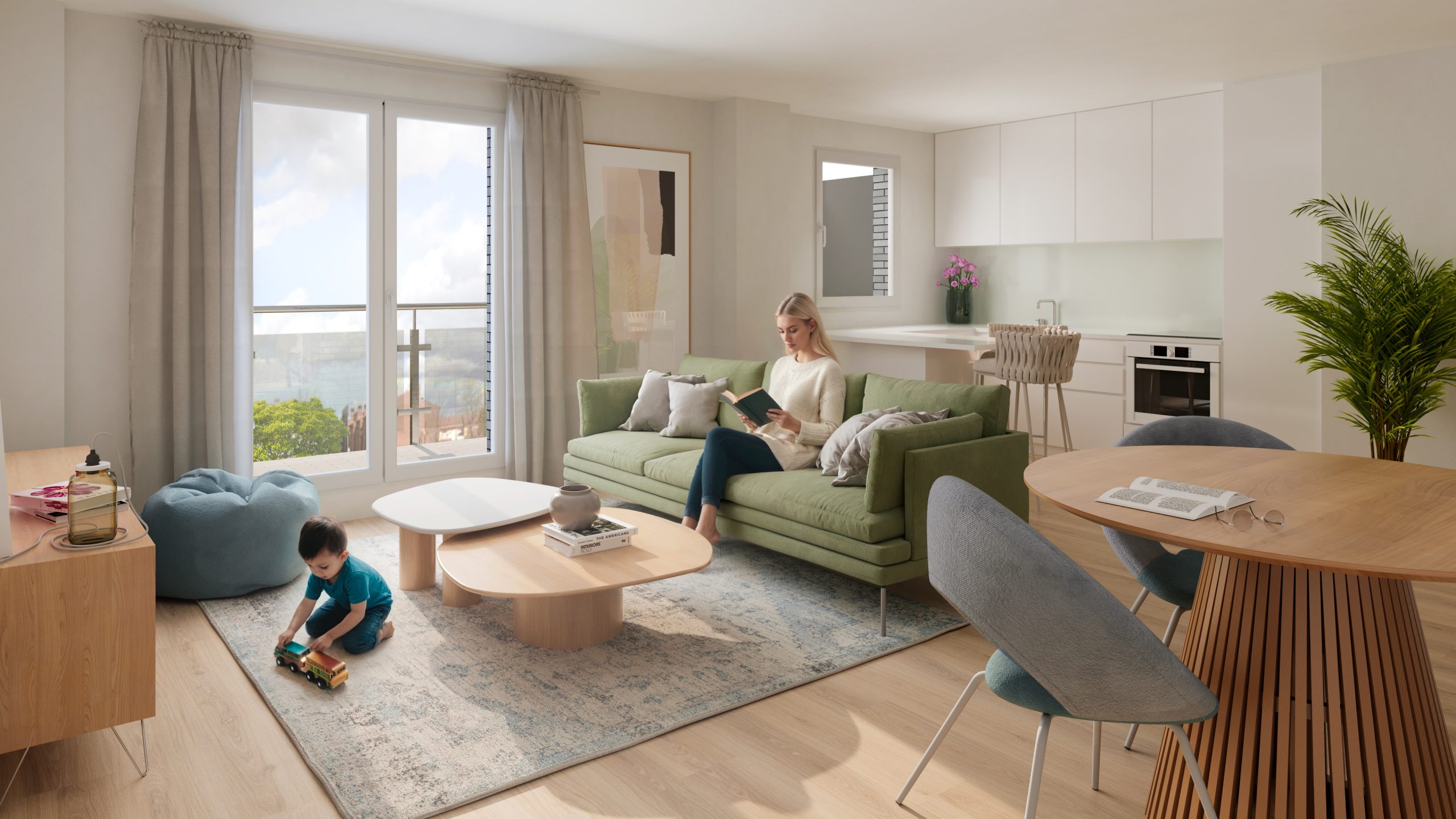Interior de una vivienda del Residencial Carrascosa
